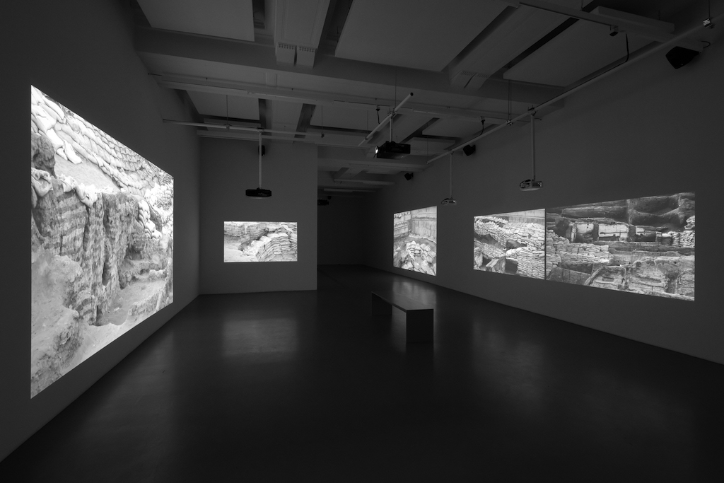Rossella Biscotti, The City, 5-channel video and 8-channel audio installation, 50 minutes, 2018.